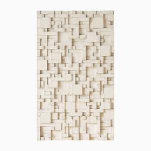 Brutalist Concrete Wall Art in White by Tom's Factory