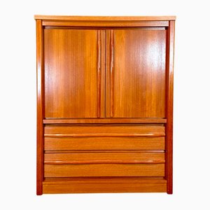 Large Brutalist Cabinet with Drawers in Teak, 1970s