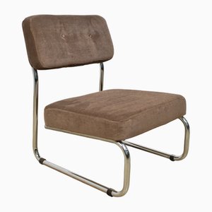 Padded Chrome Armchair, 1970s