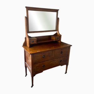Edwardian Mahogany Dressing Table with Mirror