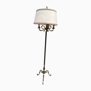 Vintage Brass Floor Lamp with 3 Tripod Lights, 1970s