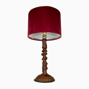 Lampe de Bureau Vintage en Cuir, Italie, 1950s
