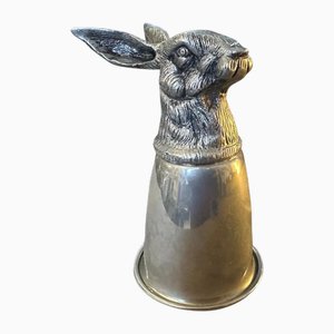 Silver Plated Barware Rabbit Head Stirrup Cup from Gucci, 1980s