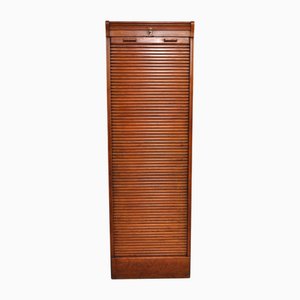 Large Antique Roller Door Cabinet in Oak, 1900s