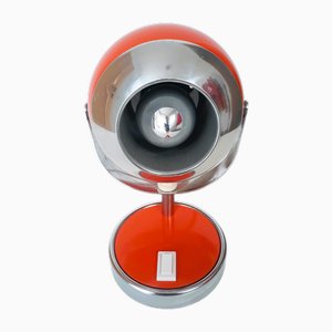 Space Age Orange Ball Table Lamp, 1970s