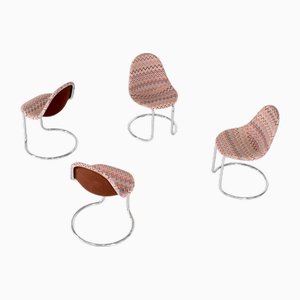 Maia Chairs attributed to Giotto Stoppino for Bernini, Italy, 1970s, Set of 4