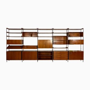 Unità di mensole vintage in teak, anni '60