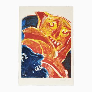 Bengt Lindstrom, oeuvre expressionniste en taille-douce, années 1970, impression