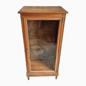 Vintage French Walnut Display Cabinet, 1930s