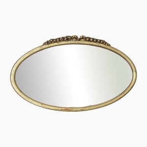 Large Oval Gilt Overmantle Wall Mirror, 1890s