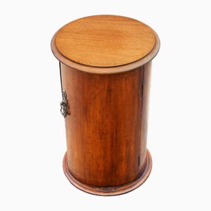Antique Mahogany Cylinder Bedside Table
