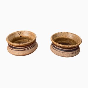 Mid-Century Modern Danish Studio Pottery Bowls by Tue Poulsen for Tue Keramik, 1960s, Set of 2