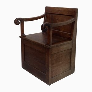 Antique English Country Lambing Chair, 1700s