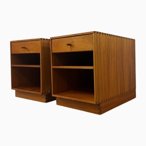 Comodini Mid-Century moderni in teak di Jens Hansen Møbelsnedkeri, set di 2