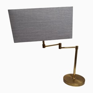 Vintage Table Lamp with Brass Frame, 1970s