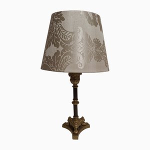 Vintage Table Lamp with Decorated Bronze Base, 1960s
