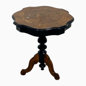 Vintage Pedestal Table with Mahogany Veneer, 1950