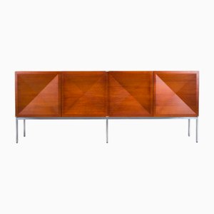 Diamond Point Mahogany Credenza by Antoine Philippon & Jacqueline Lecoq for Behr, 1964