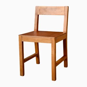 Silla infantil Mid-Century pequeña de madera, 1950