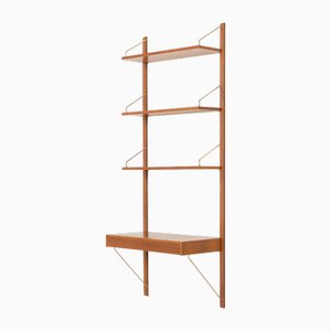 Système d'Étagères avec Bureau par Poul Cadovius, Danemark, 1970s
