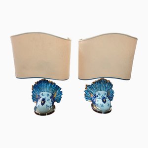Italian Table Lamps from Società Porcellane Artistiche Firenze, 1980s, Set of 2