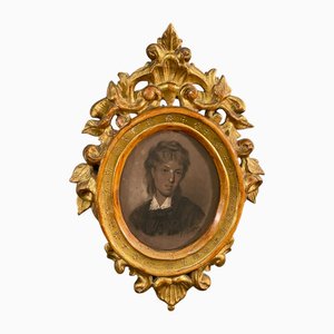 Émile Baes, Adlige, 1890er, Pastell, Gerahmt