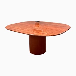 Tobio Dining Table in Travertine by Afra & Tobia Scarpa for B&B Italia, Italy, 1970s