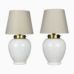 Klassische Tischlampen aus Muranoglas, Italien, 1970er, 2er Set