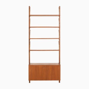 Mueble de pared para discos de vinilo de teca, años 60