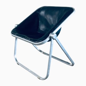 Chaise d'Appoint Plona en Cuir par Giancarlo Piretti pour Castelli, 1970s