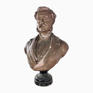 Napoleone III Busto di gentiluomo in terracotta di Scoto, inizio XIX secolo