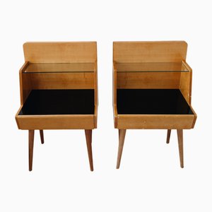 Mid-Century Modern Nightstands attributed to Jitona Soběslav, Czechoslovakia, 1960s, Set of 2