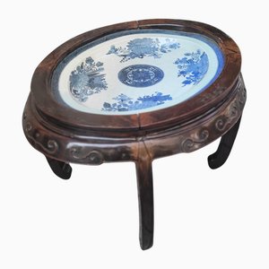 Plato o bandeja de porcelana Fitzhugh de la dinastía Qing china de la Compañía Británica de las Indias Orientales, siglo XVIII