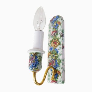 French Wall Light from Porcelaine de Paris, 1930s