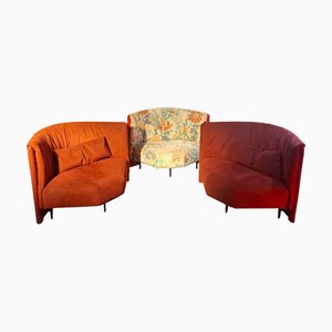 Modular Armchairs Sampan by Pietro De Martino for Cassina, 1986, Set of 3