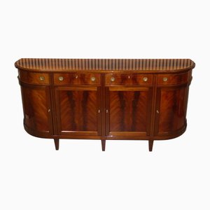 Neoclassicist Monumental Style 4-Door Sideboard in Mahogany, 1977