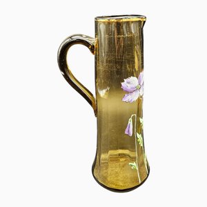 Pichet à Eau Art Nouveau en Verre Émaillé, 1890s