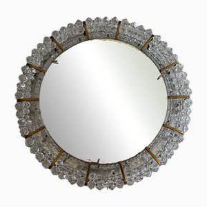 Illuminated Brass Mirror attributed to Emil Stejnar for Rupert Nikoll, Austria, 1950s
