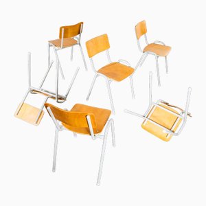 University Stacking Dining Chairs, 1970s, Set of 6