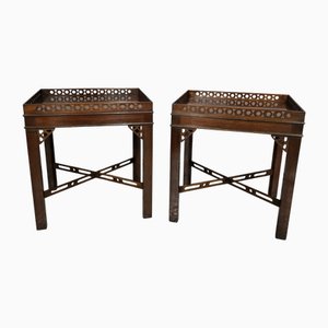 Mahogany Lamp Tables, 1920s, Set of 2
