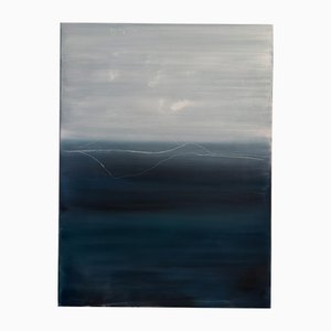 Marilina Marchica, Paisaje azul, Pintura al óleo sobre lienzo, Óleo sobre lienzo