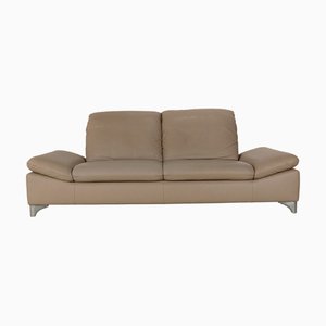 Drei-Sitzer Sofa aus beigefarbenem Leder von Willi Schillig
