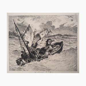 After Eugène Delacroix, Jesus on the Lake of Gennesaret, Engraving, 1873