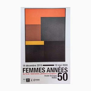 Affiche d'exposition Femmes Artistes des années 50 d'après Aurélie Nemours