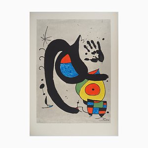 Joan Miro, Woman with a Bird, Original Signed Lithograph
