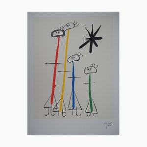 Joan Miro, Famille Surréaliste à l'Etoile, Lithographie Signée
