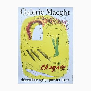 Marc Chagall, The Yellow Background, 1969, Original Lithograph