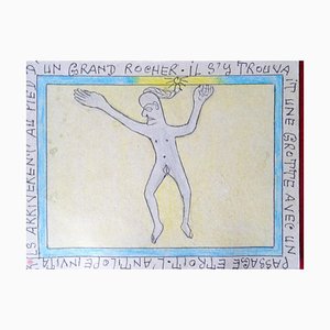 Frédéric Bruly Bouabré, Figure, 1995, Ink and Coloured Pencil Drawing