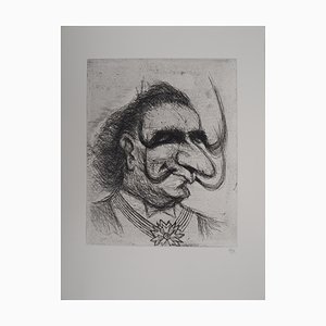 Tim, Pompidou Dalinized, Original Signed Engraving