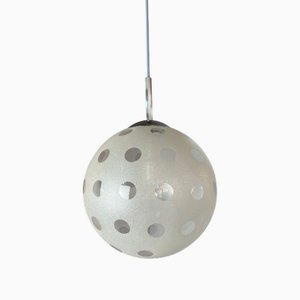 Sfera in metallo cromato e vetro di Richard Essig